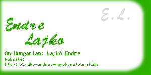 endre lajko business card